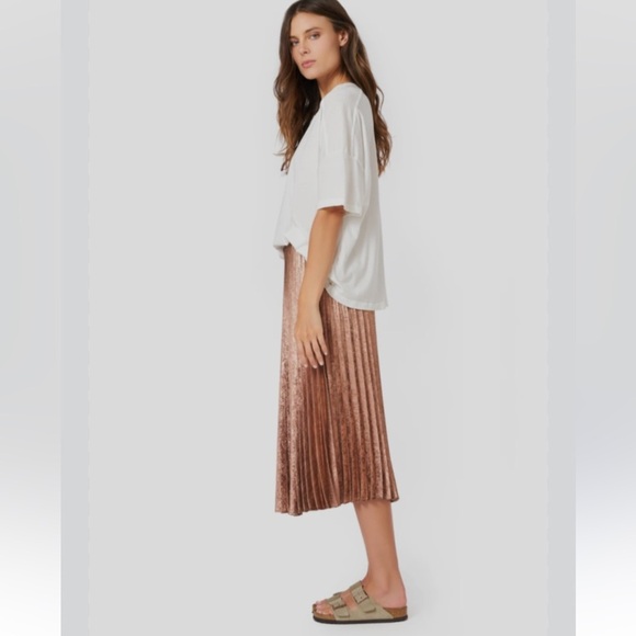 Xirena NWT Queen Pleated Elastic Waist Skirt in Bronze Size XS - Picture 1 of 13